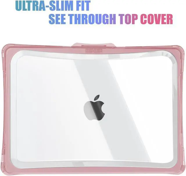 Alt view image 3 of 5 - IBENZER Heavy Duty Case for 2025 2024 2023 MacBook Air 15 inch M4 A3241 M3 A3114 M2 A2941, Hexpact case with ScreenFilm &KeyboardCover, Protective Cover for Mac Air 15.3, Pinkish, HPE-AT15-PKSH+2