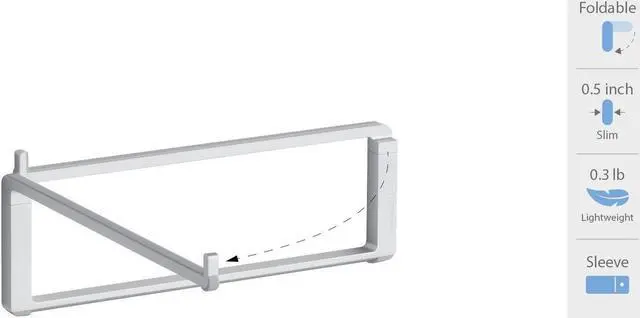 Alt view image 2 of 5 - Rain Design mBar Pro Foldable Laptop Stand - Silver (10082)