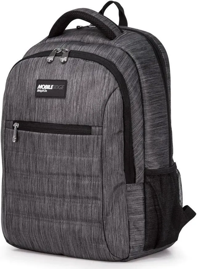 Main image of Mobile Edge SmartPack Laptop Backpack for Men and Women, Compatible with Mac 16-17 Inch Laptops, Travel Computer Bag, Super Lightweight, Water-Resistant Exterior, Carbon