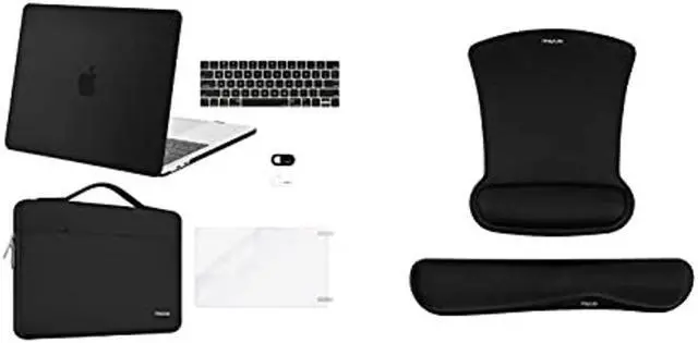Main image of MOSISO Hard Case&Bag&Keyboard Skin&Webcam Cover&Screen Protector&Mouse Pad Keyboard Wrist Rest Compatible with MacBook Pro 13 inch Case 2016-2023 M2 A2338 M1 A2289 A2251 A2159 A1989 A1706 A1708, Black