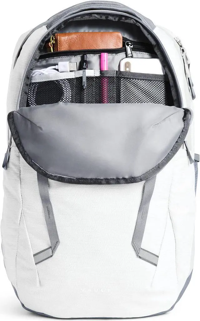 Alt view image 5 of 5 - THE NORTH FACE Women's Vault Everyday Laptop Backpack, TNF White Metallic Melange/Mid Grey, One Size