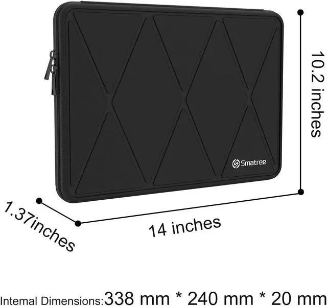 Alt view image 3 of 5 - Smatree Hard Laptop Sleeve for 14.5 inch ASUS Zenbook Pro 14, for 14inch Surface Laptop Studio 2 Sleeve, Surface Laptop Studio 2 for Busniess Laptop, for ASUS Chromebook Plus CX34 (CX3402) Laptop Case