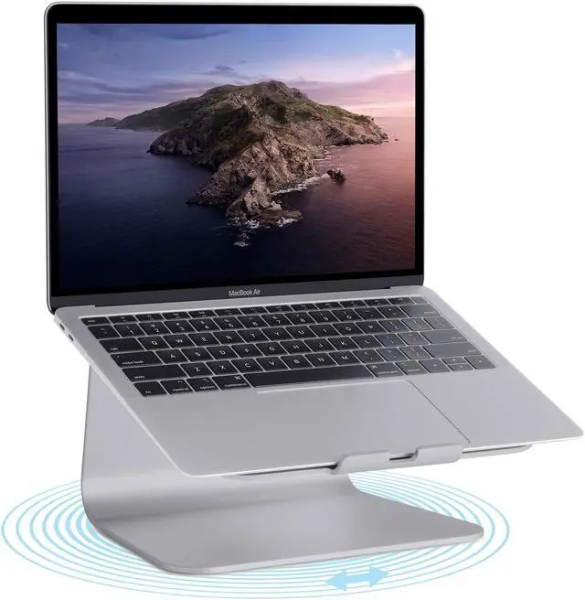 Alt view image 2 of 5 - Rain Design mStand360 Laptop Stand with Swivel Base, Space Gray (10074)