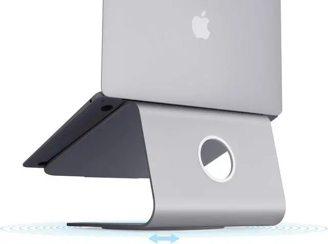 Alt view image 4 of 5 - Rain Design mStand360 Laptop Stand with Swivel Base, Space Gray (10074)