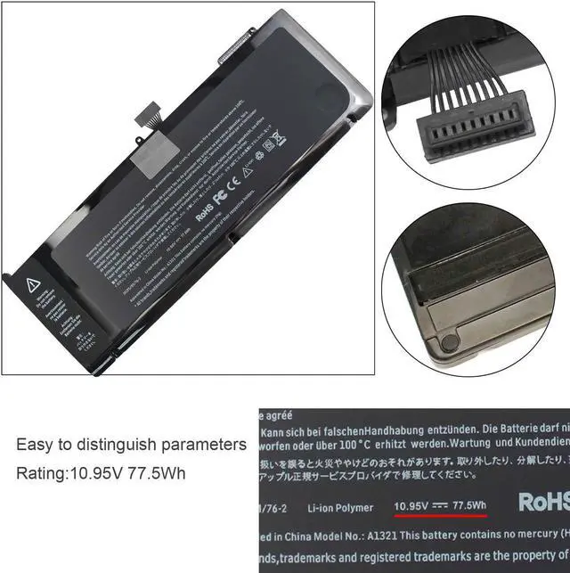 Alt view image 5 of 5 - Gomarty A1321 A1286 Laptop Battery for MacBook Pro 15" inch (Mid 2009 & 2010 Version) MB985 MB985LL/A MB986 MB986LL/A MB986J/A MC118 MC118LL/A MC373LL/A