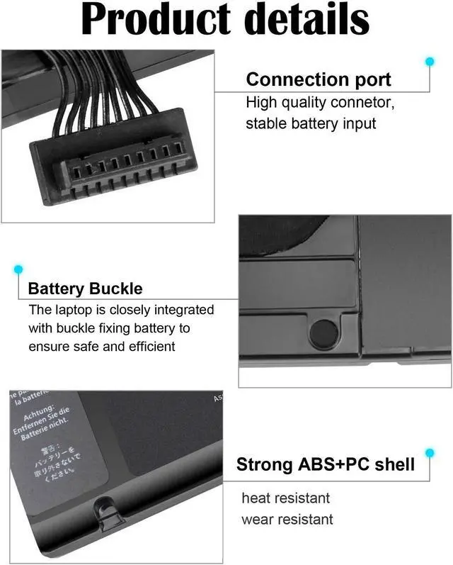 Alt view image 4 of 5 - Gomarty A1321 A1286 Laptop Battery for MacBook Pro 15" inch (Mid 2009 & 2010 Version) MB985 MB985LL/A MB986 MB986LL/A MB986J/A MC118 MC118LL/A MC373LL/A