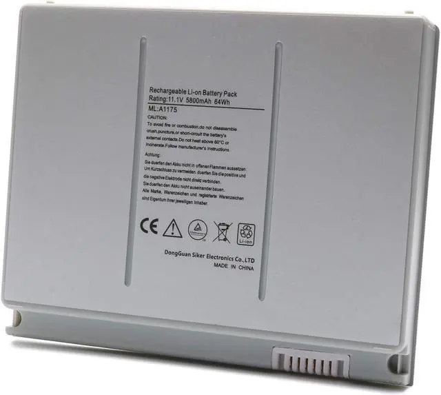Alt view image 3 of 5 - A1175 A1260 Laptop Battery for MacBook Pro 15 inch A1150 A1211 A1226 Compatible MA348G / A MA466LLA MA348J / A MB134XA MA463 MA464