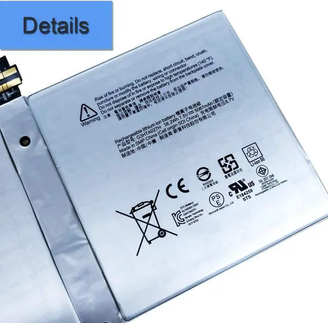 Alt view image 4 of 4 - E-YIIVIIL New Replacement Li-Polymer Battery DYNR01 Compatible with Microsoft Surface Pro 4 Surface 4 Microsoft 1724 G3HTA027H