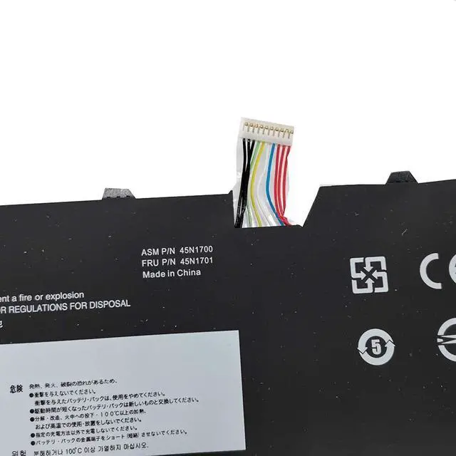 Alt view image 3 of 5 - YXKC 45N1701 Replacement Battery Compatible with Lenovo ThinkPad New X1 Carbon 14 45N1700 45N1701 45N1702 45N1703 4ICP5/58/73-2 - 14.8V 45wh