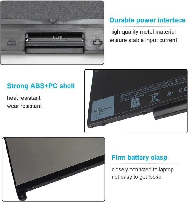 Alt view image 3 of 5 - 7.6V 55Wh J60J5 Battery Compatible with Dell Latitude E7470 E7270 7470 7270 451-BBSY 451-BBSX 451-BBSU WYWJ2 R1V85 MC34Y 242WD PDNM2 1W2Y2 GG4FM F1KTM NJJ2H 5F08V P61G001 P26S001 J6OJ5 Laptop Battery
