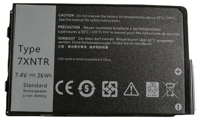 Alt view image 5 of 5 - HCSK 7XNTR Laptop Battery Replacement for Dell Latitude 12 7202 7212 Rugged Extreme Tablet Series Notebook J7HTX 07XNTR FH8RW 0FH8RW 7.4V 26Wh 3420mAh