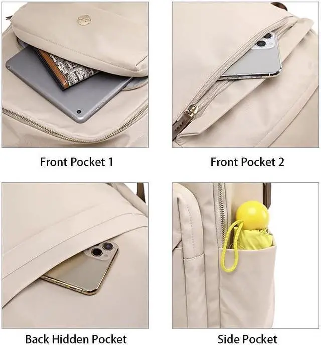 Alt view image 4 of 5 - Kamlui Laptop Backpack Purse 14 to 15.6 Inch for Wome Compatible with apple Macbookpro Air Laptop Bag Computer Case