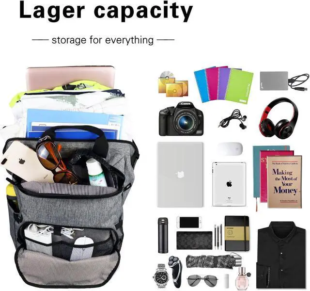 Alt view image 3 of 5 - Hap Tim Travel Backpack for Women Airline Approved, Womens Backpack for Work, Teacher Backpack, Laptop Backpack(7651-G)