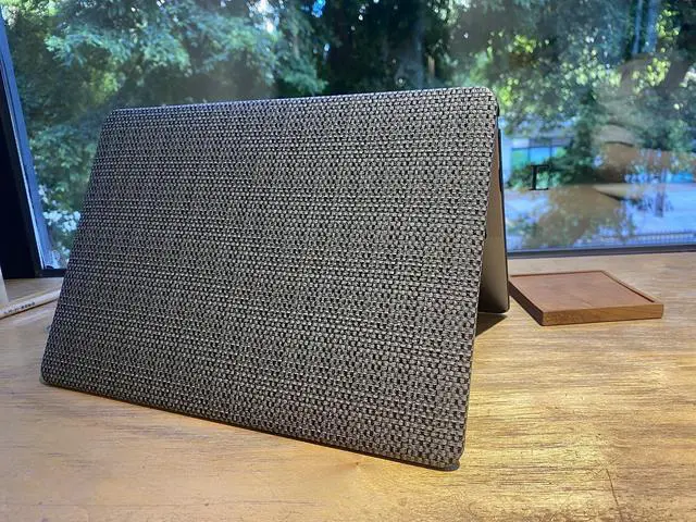 Alt view image 3 of 5 - BaayCerrie Black Woven Fabric Design for A2337 A2179 A1932 MacBook Air 13 inch Case 2021 2020 2019 2018