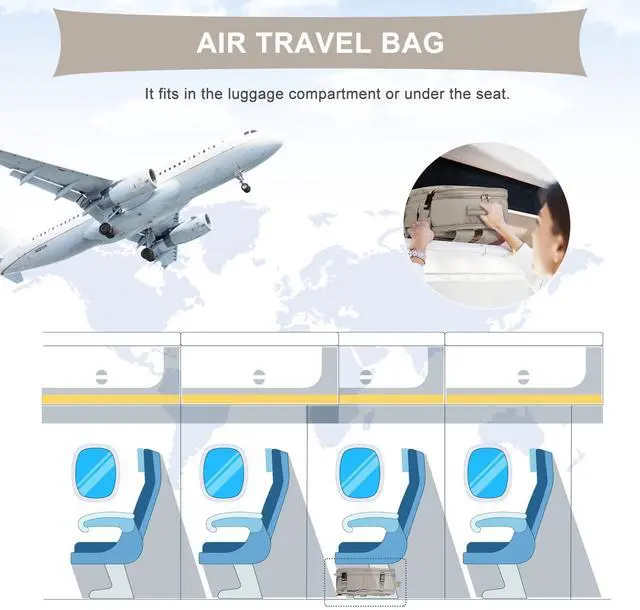 Alt view image 5 of 5 - coowoz Travel Laptop Backpack For Women Men Airline Approved,Carry On Backpack,Large Hiking Backpack Waterproof Outdoor Sports Rucksack Casual Daypack Fit 15.6 Inch College Backpack (Brown)