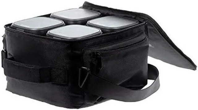 Alt view image 3 of 5 - Rocksteady Stadium Carry Bag - Fits 4 Speakers or 2 Speakers + 1 Subwoofer - Black with Carry Handle & Shoulder Strap - Accessory Pockets