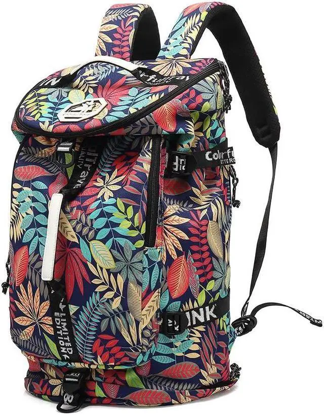 Main image of Kalesi Floral Gym Duffle Bag Backpack 4 ways for Women Waterproof with Shoes Compartment for travel Sport Hiking laptop Lightweight