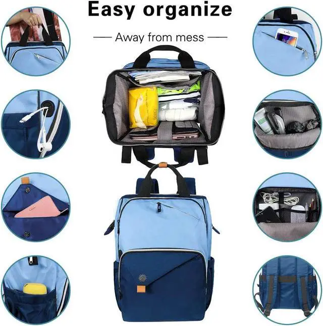 Alt view image 4 of 5 - Hap Tim Laptop Backpack for Men&Women, Computer Backpack, College Backpack, Laptop Bags, Womens Travel Backpack, Birthday Gifts for Women&Men(7651-BL)