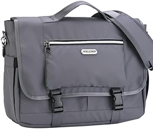 HXLGMD Shoulder Messenger Bag for 15.6 Inch Laptop Briefcase Large Corssbody Satchel Computer Bag with Water Bottle Pocket