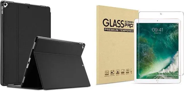 Main image of ProCase Slim Stand Folio Case Bundle with Matte Screen Protector for iPad Pro 12.9 Inch 2nd Gen / 1st Gen 2017 2015