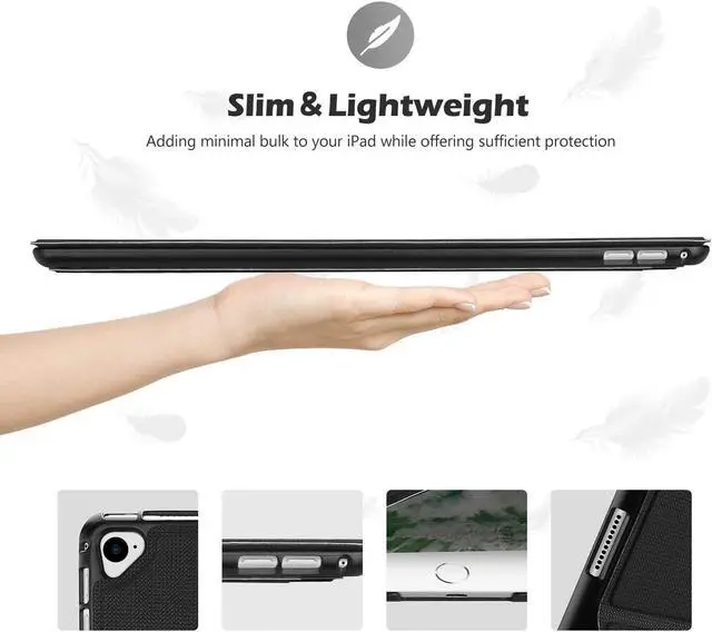 Alt view image 4 of 5 - ProCase Slim Stand Folio Case Bundle with Matte Screen Protector for iPad Pro 12.9 Inch 2nd Gen / 1st Gen 2017 2015