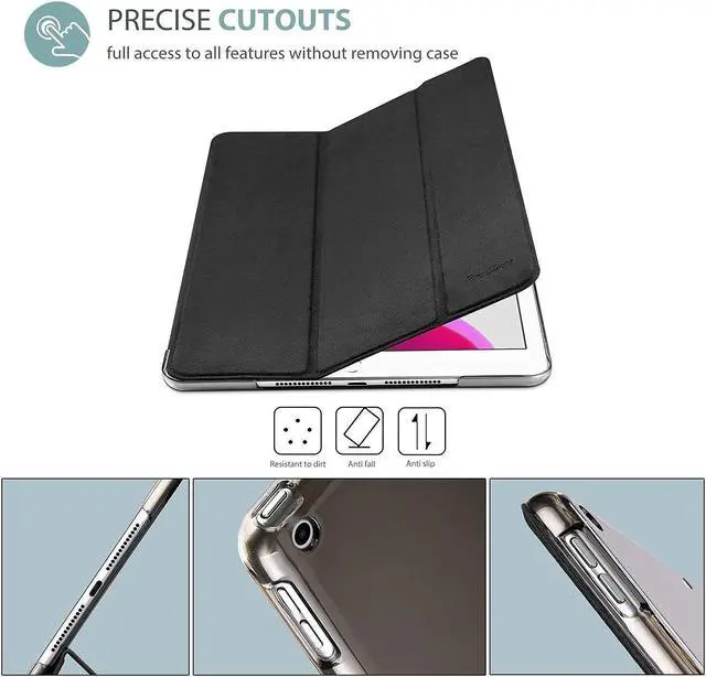 Alt view image 5 of 5 - ProCase iPad 7th 10.2" 2019 Black Case with Suede Exterior Bundle with iPad 7th 10.2" 2019 Privacy Screen Protector
