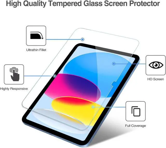 Alt view image 4 of 5 - ProCase 10 Pack Screen Protector for iPad A16 2025 11th/10th 2022 Generation (11-inch/10.9), Tempered Glass Film Guard -Clear