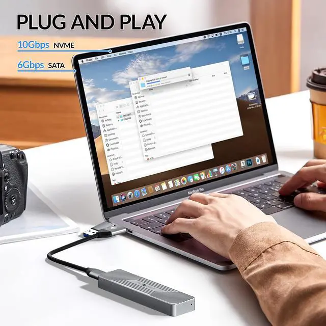 Alt view image 2 of 5 - 6 Gbps M.2 Enclosure and 10 Gbps NVME Enclosure