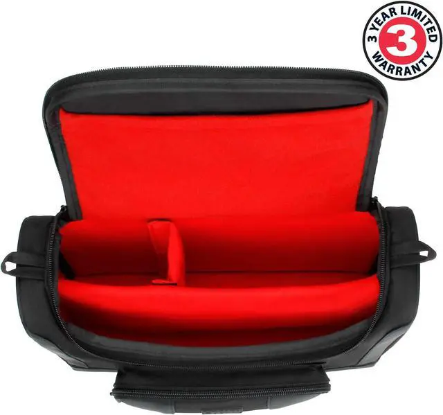 Alt view image 5 of 5 - USA Gear Tablet Bag Compatible with 11.5 Inch Tablets, Samsung Galaxy Tab S6 Lite, Galaxy A9, Wireless Keyboards, Pens, and More Tablet Accessories - Shoulder Strap, Water Resistant Exterior (Red)