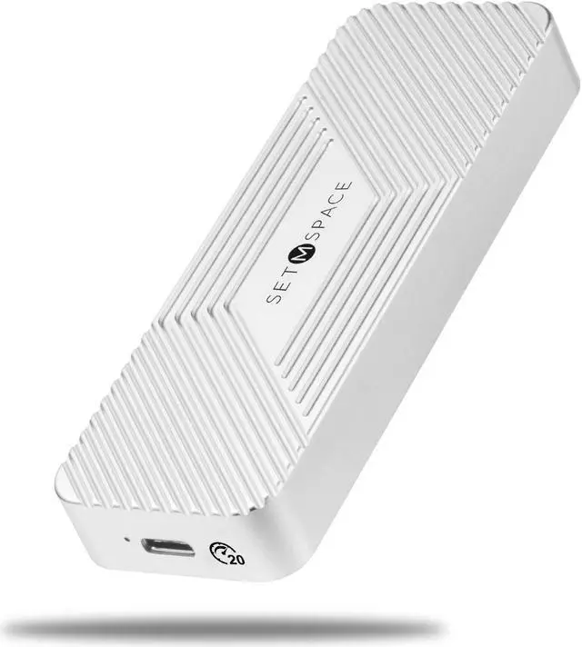 Main image of SETMSPACE Aluminum M.2 NVMe SSD Enclosure, USB 3.2 Gen 2(20Gbps) to M-Key/B&M-Key M.2 NVMe SSD Size 2230/2242/2260/2280(up to 4TB)