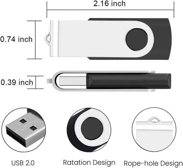 Alt view image 4 of 5 - ABLAZE 10 Pack Flash Drive 32GB USB 2.0 Thumb Drives Bulk USB Drive 32GB USB Memory Sticks Pack
