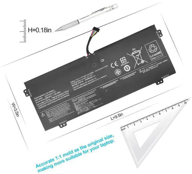 Alt view image 3 of 5 - King EBOYEE L16L4PB1 Battery Replacement for Lenovo Yoga 720 13 720-13IKB 720-13IKBR ideapad Yoga 730 13 730-13IKB 730-13IWL Notebook L16L4PB1 5B10M52738 2ICP4/43/110-2 Laptop NOT a1321 a1286