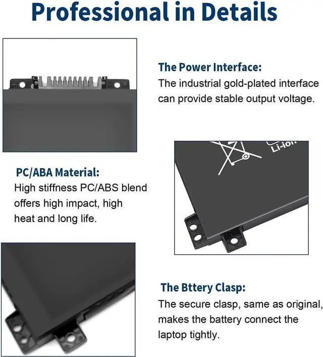 Alt view image 4 of 5 - LK03XL Laptop Battery for HP Envy X360 15 Convertible 15M-CN 17M-AE 17M-CE 17-CE 15M-CN0012DX 15M-CN0011DX 15M-BQ1XX 17M-BW0013DX 15M-BP0XX 17-AE1XX LKO3XL L09281-855 L08855-856 916814-855 916368-421