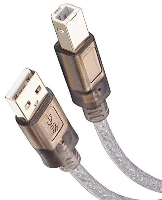 Alt view image 3 of 5 - Printer Cable 60Ft,2.0 Printer Scanner Cable Cord USB Type A Male to B Male High Speed for HP, Canon, Lexmark,Dell, Xerox, Samsung etc(60Ft/20M)