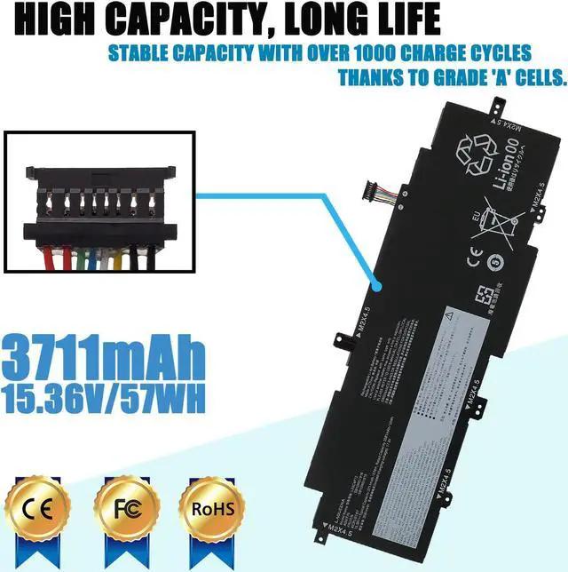 Alt view image 2 of 5 - LAQUEENA L20C4P72 Laptop Battery Compatible with Lenovo ThinkPad T14s 2nd Gen 2021 Series SB10W51917 5B10W51816 L20C4P72 SB10W51916 5B10W51815 L20L4P72 SB10W51914 5B10W13976 L20M4P72 SB10W51915