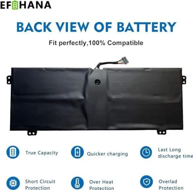 Alt view image 3 of 5 - EFOHANA L16L4PB1 L16M4PB1 L16C4PB1 Laptop Battery Replacement for Lenovo ideapad Yoga 720-13IKB 730-13IKB Yoga 730-13IWL Series Notebook 5B10M52738 5B10M52739 5B10M52740 7.72V 48Wh 6217mAh 4-Cells