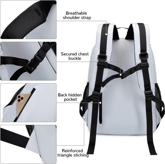 Alt view image 5 of 5 - Lohol Casual Backpack for Teen Boys Girls, Stylish Daypack with Anti Theft Pocket for School, Work, or Travel (Light Green)