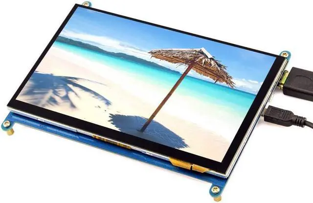 Alt view image 4 of 5 - Padarsey HDMI TFT LCD Display Monitor 7 Inch 1024X600 HD Screen with Touch Function for Raspberry Pi B+/2B Raspberry Pi 3B