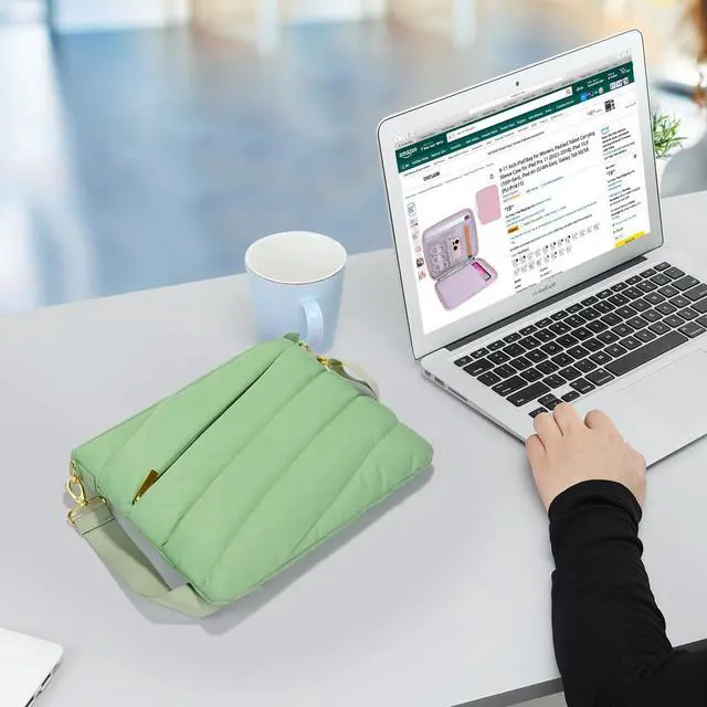 Alt view image 5 of 5 - Puffy Tablet Sleeve Bag for reMarkable Paper Pro 2024-11.8 inch (Matcha Green)