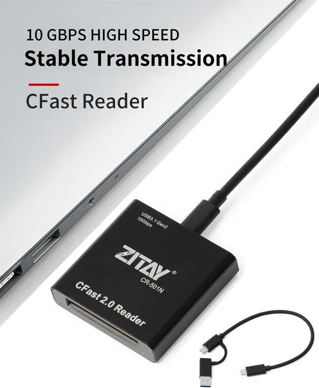 Alt view image 4 of 5 - ZITAY CFexpress Type A Card Reader, CFexpress Card Adapter Type A USB 3.2 Gen 2 10Gbps