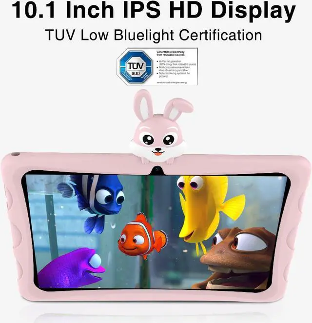 Alt view image 2 of 5 - DOOGEE 2024 Latest 10 Inch Kids Tablet, U9 Kid Tablet Android 13 Tablet with 7GB+64GB/TF 1TB Quad Core, 5060mAh Battery, WiFi 6, Bluetooth 5.0, Dual Camera, OTG, Widevine L1,Pink