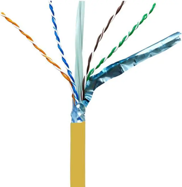 Alt view image 2 of 5 - Elite Cat6A Shielded Riser (CMR), 1000ft, FTP 23AWG, Solid Bare Copper, 650MHz, 10Gb Speeds, UL Listed, UL-LP Certification, Higher Performance PoE++, TAA Compliant, Bulk Ethernet Cable Reel, Yellow