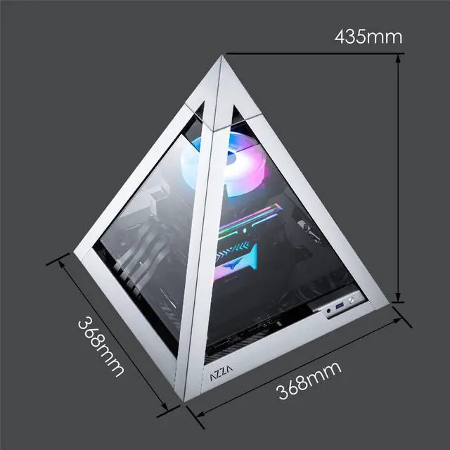 Alt view image 5 of 5 - AZZA CSAZ-806 Pyramid Mini mid Tower Case