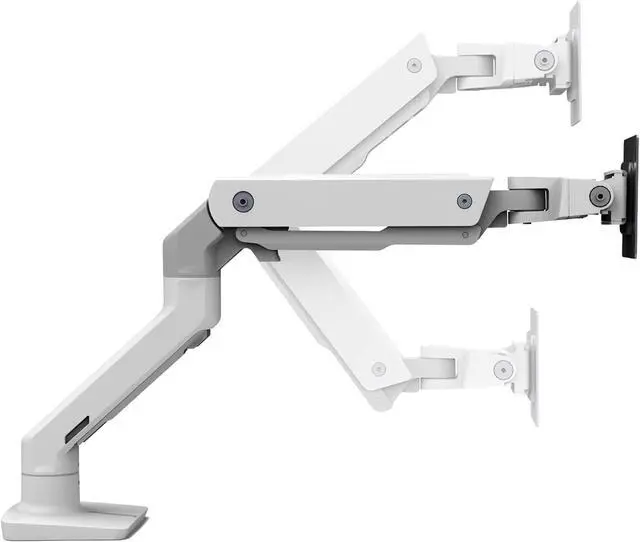 Alt view image 2 of 5 - Ergotron - HX Premium Heavy Duty Monitor Arm, Single Monitor VESA Desk Mount - for Flat or Slight Curved Ultrawide Monitors Up to 49 inches, 20 to 42 lbs - Standard Pivot, White