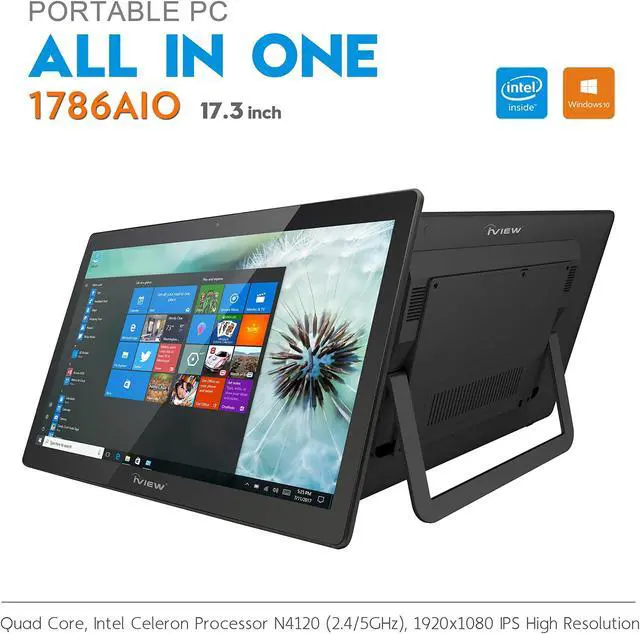 Alt view image 3 of 5 - IVIEW 1786AIO All in One Computer IPS 1920 x 1080 Touch Screen, Intel Celeron, 4GB RAM, 64GB Storage (Supports HHD) WiFi
