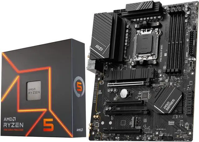 Alt view image 2 of 5 - Micro Center AMD Ryzen 5 7600X Desktop Processor Bundle with MSI PRO B650-P WiFi ProSeries Motherboard INLAND 2TB Performance Plus NVMe Internal Gaming SSD Solid State Drive Up to 7000MB/s