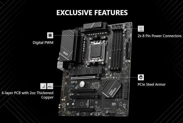Alt view image 5 of 5 - Micro Center AMD Ryzen 5 7600X Desktop Processor Bundle with MSI PRO B650-P WiFi ProSeries Motherboard INLAND 2TB Performance Plus NVMe Internal Gaming SSD Solid State Drive Up to 7000MB/s