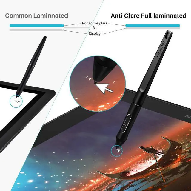 Alt view image 3 of 5 - HUION KAMVAS Pro 16 Graphics Drawing Tablet with Screen and Skeleton Artist Glove