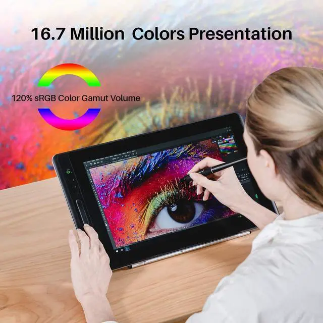 Alt view image 5 of 5 - HUION KAMVAS Pro 16 Graphics Drawing Tablet with Screen and Skeleton Artist Glove