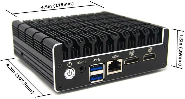 Alt view image 3 of 5 - Protectli Vault FW4C - 4 Port, Firewall Micro Appliance/Mini PC - Intel J3710, 2.5G Ports, AES-NI, 8GB DDR3 RAM, 120GB SSD